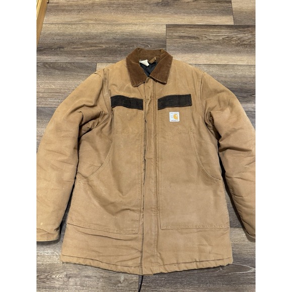 VTG Carhartt Jacket 100 Years 1989 Size 42 Tall Arctic Quilt Made in USA CQ196 - Picture 1 of 7